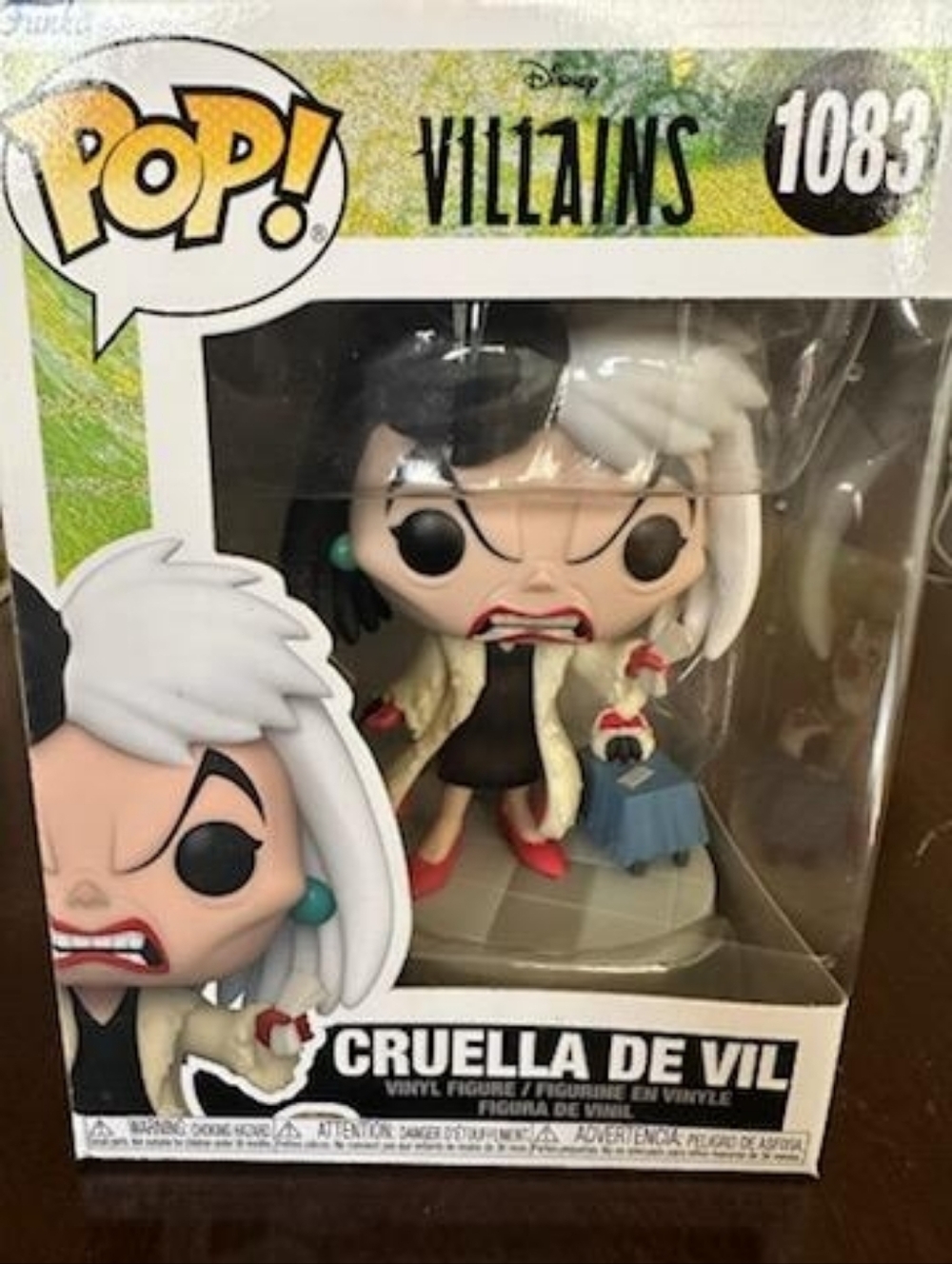 Funko Cruella de Vil Vinyl Figure - Black, White, Red